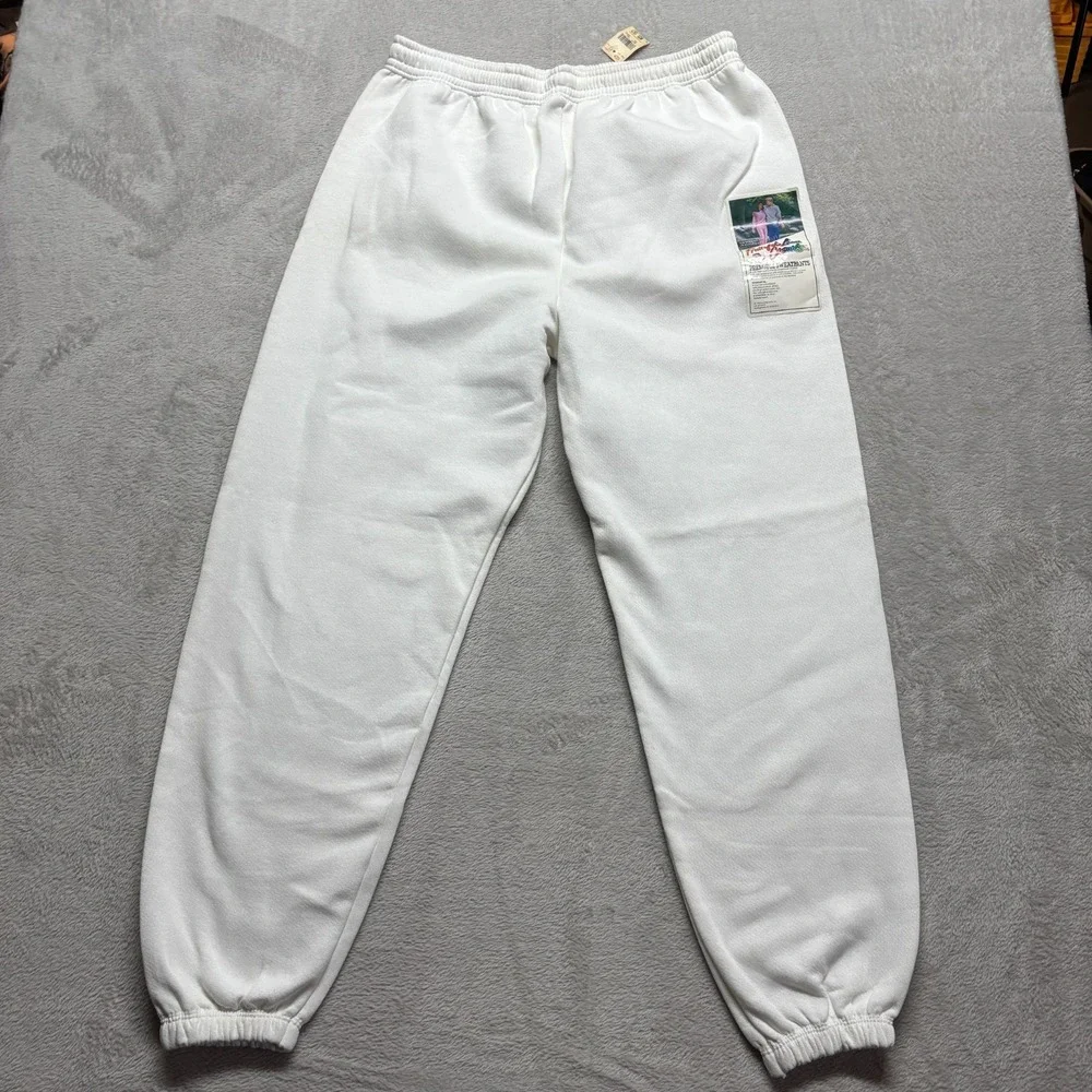 Vintage 90s Fruit Of The Loom Made In USA Sweatpants Joggers Deadstock White NWT